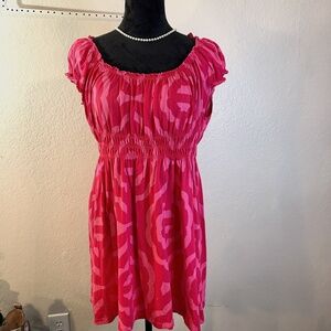 Michael Kors hot pink mini dress y2k bold comfy summer sundress